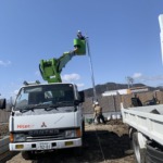 引き込みポール設置